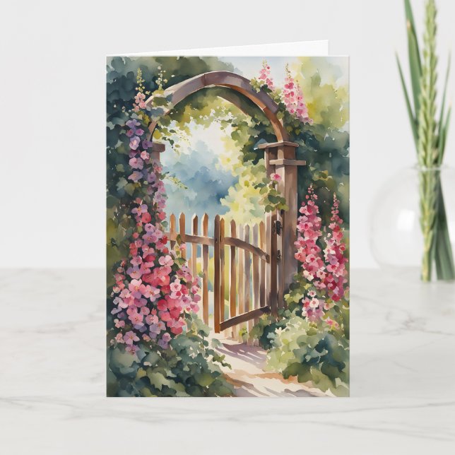 Cartão De Festividades O Dia de as mães da Porta do Jardim (Frente)