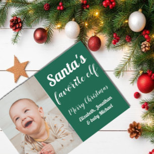 Cartão De Festividades O Elfo Bebê Favorito do Papai Noel no Natal