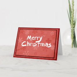 Cartão De Festividades O Feliz Natal carda com teste padrão vermelho do