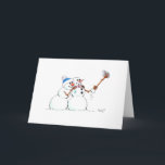 Cartão De Festividades O feriado Selfie do boneco de neve<br><div class="desc">Estes bonecos de neve estão tentando obter a pressão perfeita do selfie,  felizmente uma solução estão dentro do alcance do braço! Original um cartão pessoal para amigos e família - a procura enorme para cópias extra fez-me decidir deixar todos ter a oportunidade de enviar estes desenhos animados humourous!</div>