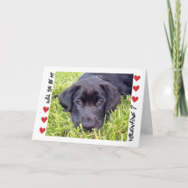 Cartão De Festividades O filhote de cachorro de Labrador do dia dos