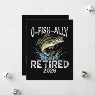 Cartão De Festividades O-Fish-Ally Aposentado 2026 Humor Engraçado