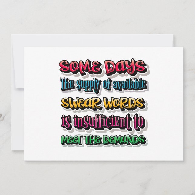 Cartão De Festividades O Fornecimento De Palavras Suaves Disponíveis É In (Frente)