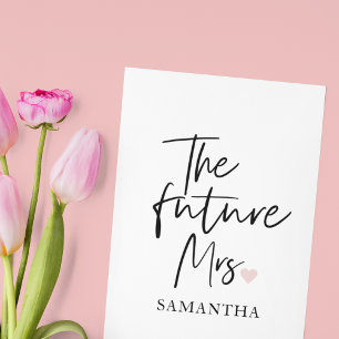 Cartão De Festividades O Futuro Sra. e Seu Nome   Presente de Beleza Mode