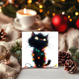 Cartão De Festividades O Gato de Natal e o Fiasco da Luz
