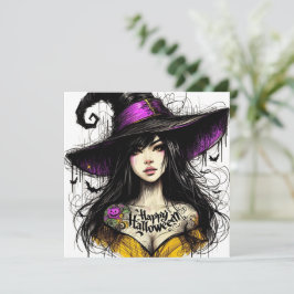 Cartão De Festividades O Halloween Acabou de Ficar Mais Bruxo com 'Feliz 