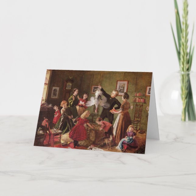 Cartão De Festividades O Hamper de Natal (Frente)