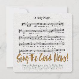 Cartão De Festividades O Hino de Natal Religioso Minimalista À NOITE