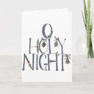 Cartão De Festividades O Holy Night Illustrated Christmas Card