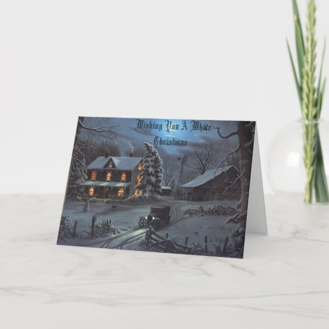 Cartão De Festividades O inverno em vovôs cultiva, desejando lhe um Ch (Frente)