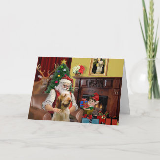 Cartão De Festividades O Itlaian Spinone do Papai Noel