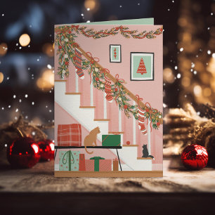 Cartão De Festividades O lar é onde estão as meias