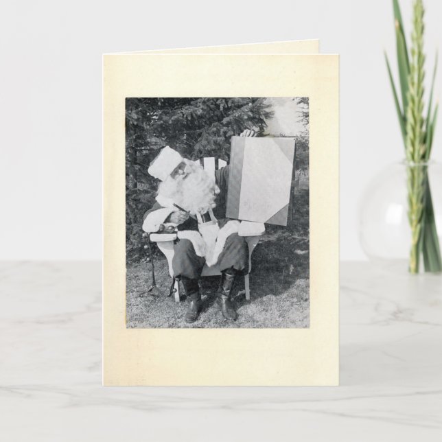 Cartão De Festividades O livro grande do papai noel (Frente)