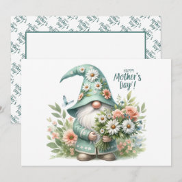 Cartão De Festividades O Mágico Dia das Mães: Delícia dos Gnomo Caprichos