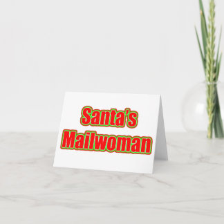 Cartão De Festividades O Mailwoman do papai noel