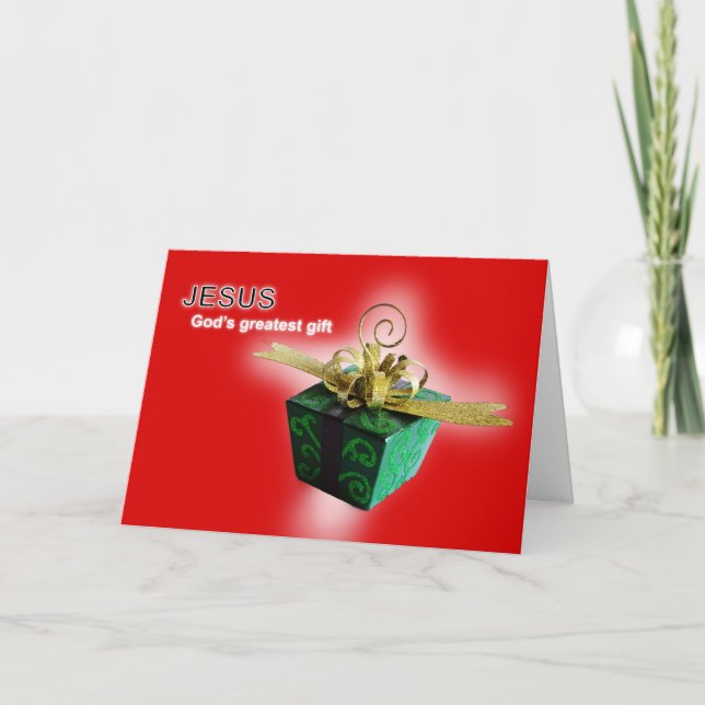 Cartão De Festividades O maior presente de Deus (Frente)