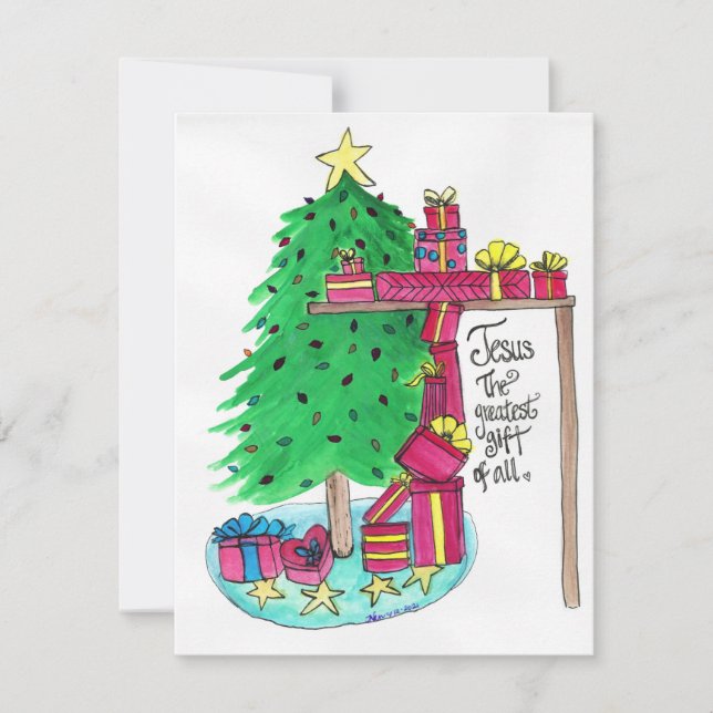 Cartão De Festividades O Maior Presente de Todos (Frente)