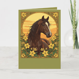 Cartão De Festividades O Marsh Tacky Cercado Por Flores De Jasmine Amarel