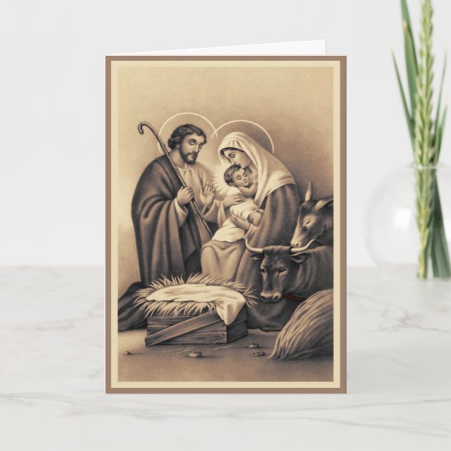 Cartão De Festividades O Nascimento (Frente)