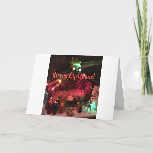 Cartão De Festividades O Nascimento de Jesus (Frente)