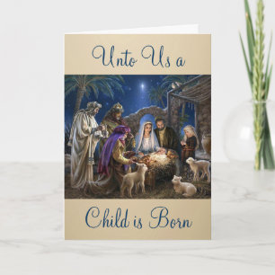 Cartão De Festividades O Nascimento do Menino Jesus Cumprimentos de Natal