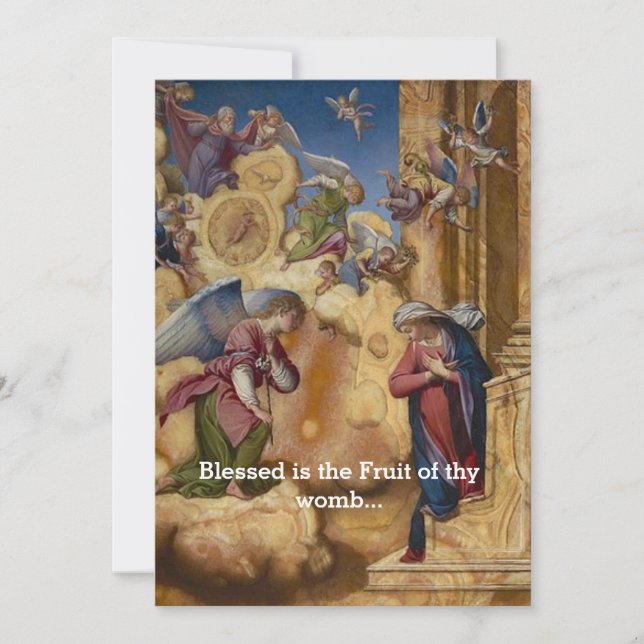 Cartão De Festividades O Natal da Anunciação (Frente)