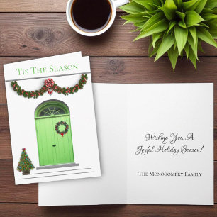 Cartão De Festividades O Natal Das Portas Verdes É A Secura Da Estação