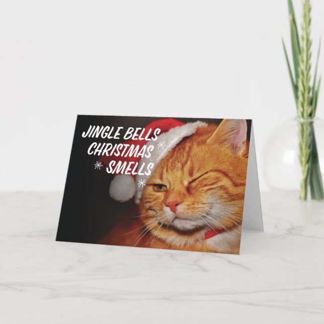 Cartão De Festividades O Natal de Bels de tinir cheira o Natal (Frente)