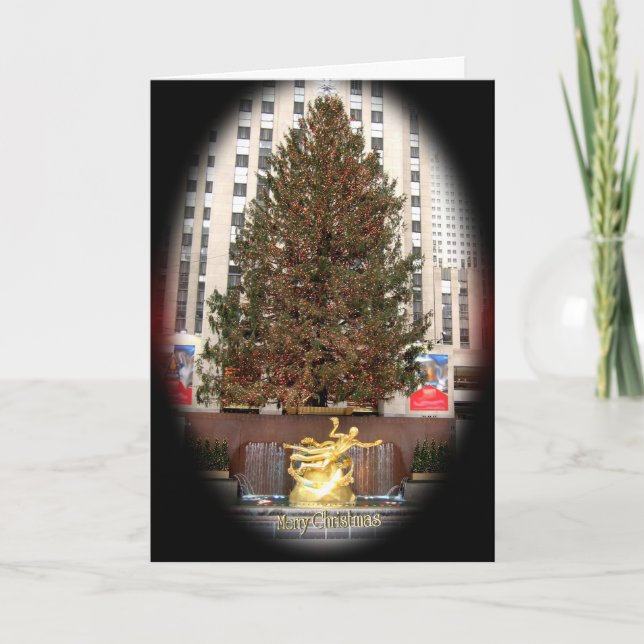 Cartão De Festividades O Natal de Nova Iorque (Frente)