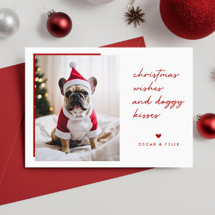 Cartão De Festividades O Natal Deseja O Cachorro De Pet Da Família No Nat