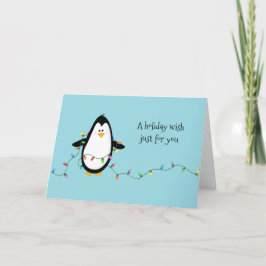 Cartão De Festividades O Natal do Dia das Festas de Pinguim é a Saudação