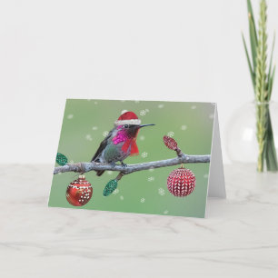 Cartão De Festividades O Natal do Hummingbird de Anna