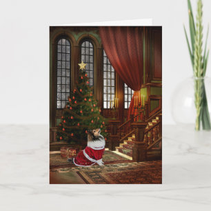 Cartão De Festividades O Natal está aqui! Sheltie