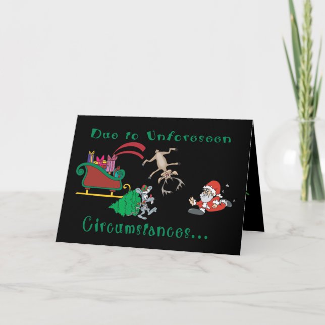 Cartão De Festividades O Natal Foi Cancelado, Feliz Natal (Frente)