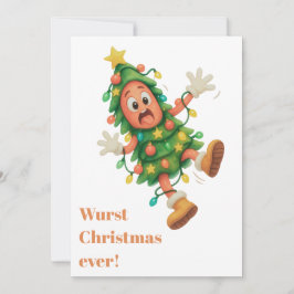 Cartão De Festividades O Natal mais Wurst de todos! Salame personalizado