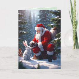 Cartão De Festividades O Natal vem à Floresta