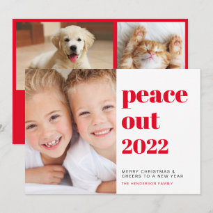 Cartão De Festividades O Natal Vermelho 2020 da Peace Out