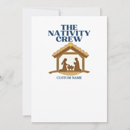 Cartão De Festividades O Nativity Crew Fé Correspondente Família