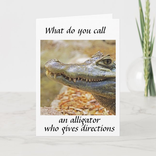 CARTÃO DE FESTIVIDADES O *NAVIGATOR ALLIGATOR* PARA O SEU ANIVERSÁRIO (Frente)
