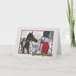 Cartão De Festividades O Neve e o Curioso Foal