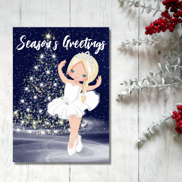 Cartão De Festividades O Nutcracker Snow Queen Ballerina Natal