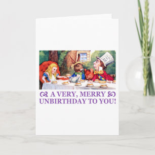CARTÃO DE FESTIVIDADES O ÓDIO LOUCO DESEJA À ALICE UM ANIVERSÁRIO MUITO F
