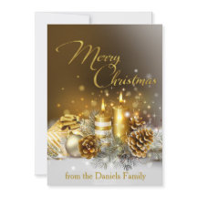 O ouro Candles feriado elegante do Feliz Natal o