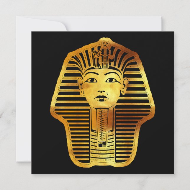 Cartão De Festividades O Ouro egípcio Tutankhamun Mask (Frente)