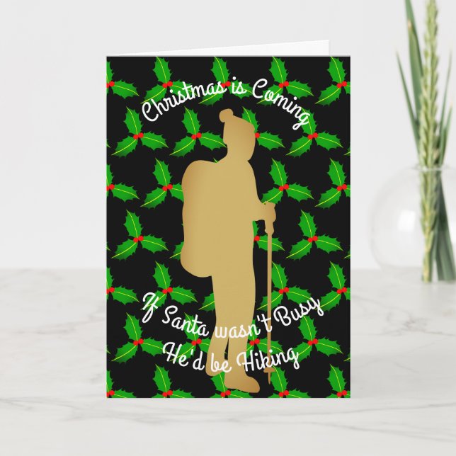 Cartão De Festividades O papai noel do Natal estaria caminhando (Frente)