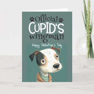 Cartão De Festividades O parceiro de Cupido... Dia dos Namorados do cacho
