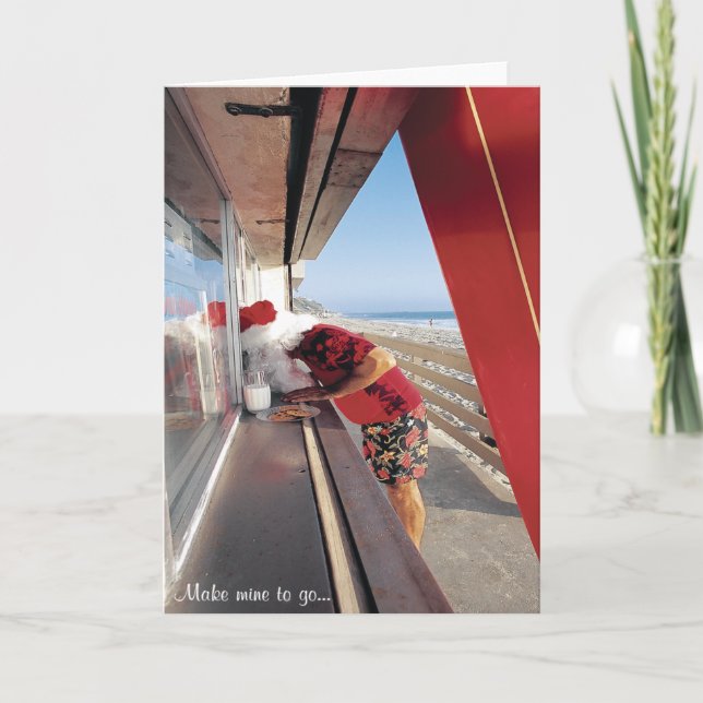 Cartão De Festividades O pedido do papai noel na janela… "faz meus para (Frente)