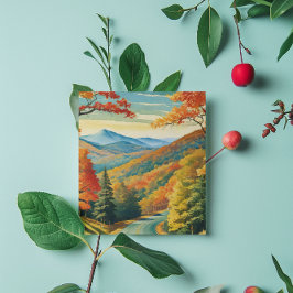 Cartão De Festividades O Pista de Cordilha Azul