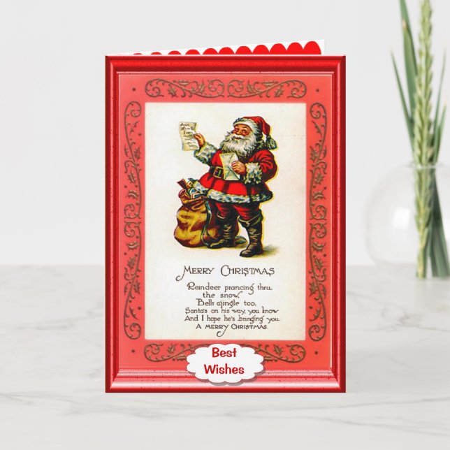 Cartão De Festividades O poema do papai noel (Frente)