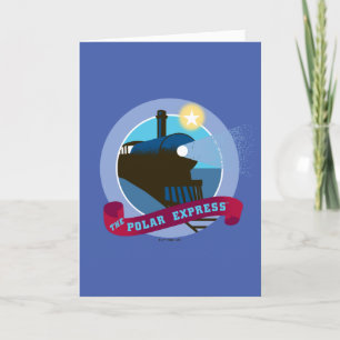 Cartão De Festividades O Polar Express Insígnia de Trem Vintage